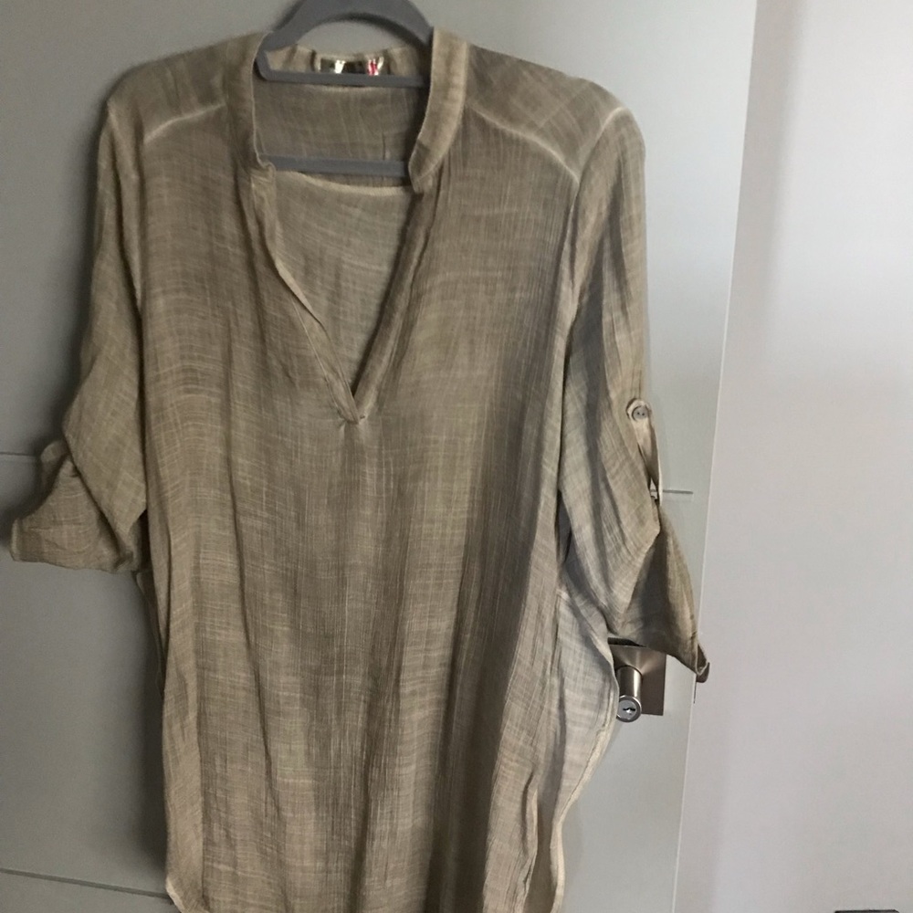 Casual Beige Women's Top